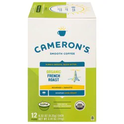 Cameron's Coffee Organic French Roast Single Serve Pods - 12 Count