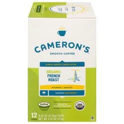 Cameron's Coffee Organic French Roast Single Serve Pods - 12 Count