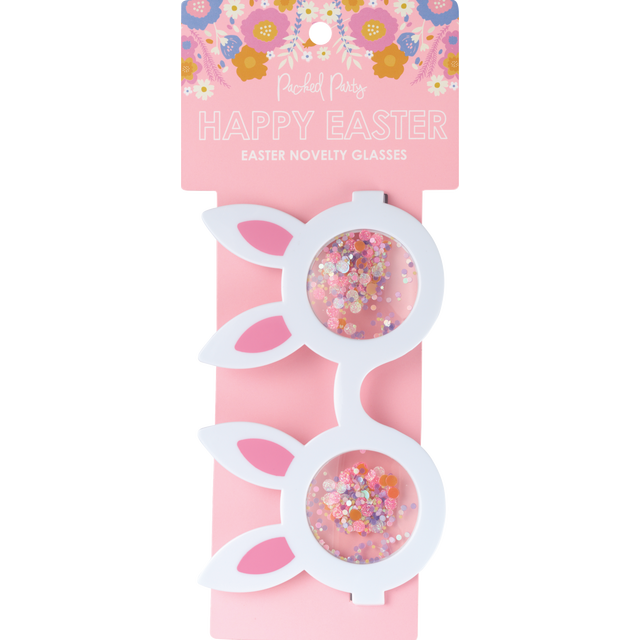 slide 1 of 1, PACKED PARTY Bunny Novelty Confetti Glasses, 1 ct