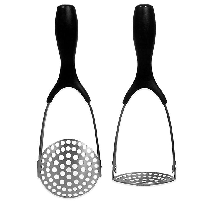 slide 1 of 1, Prepara Stainless Steel Potato Masher, 1 ct