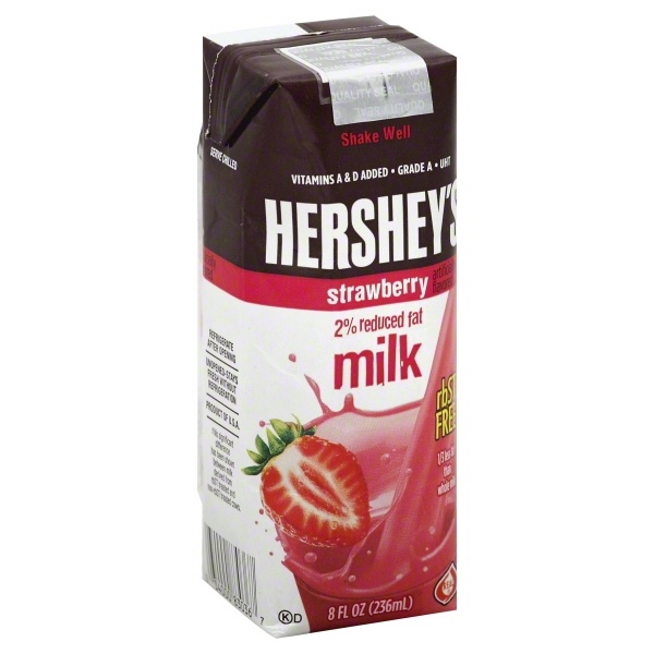 slide 1 of 1, Hershey's 2% Strawberry Milk Boxes, 8 fl oz