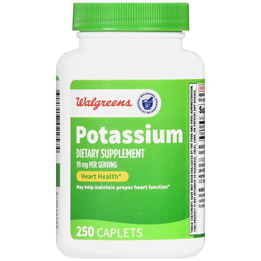slide 2 of 5, Walgreens Potassium 99mg, 250 ct