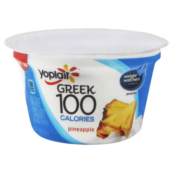 slide 1 of 1, Yoplait Greek 100 Yogurt Pineapple, 5.3 oz