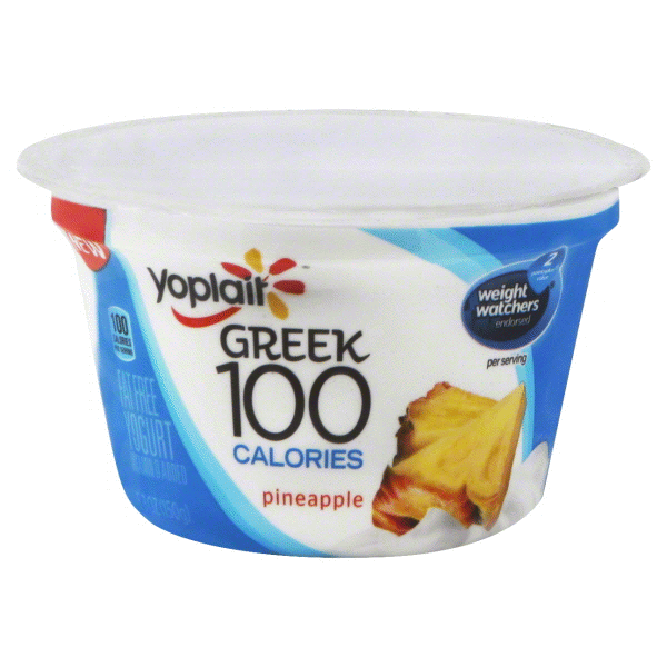 slide 1 of 3, Yoplait Greek 100 Yogurt Pineapple, 5.3 oz