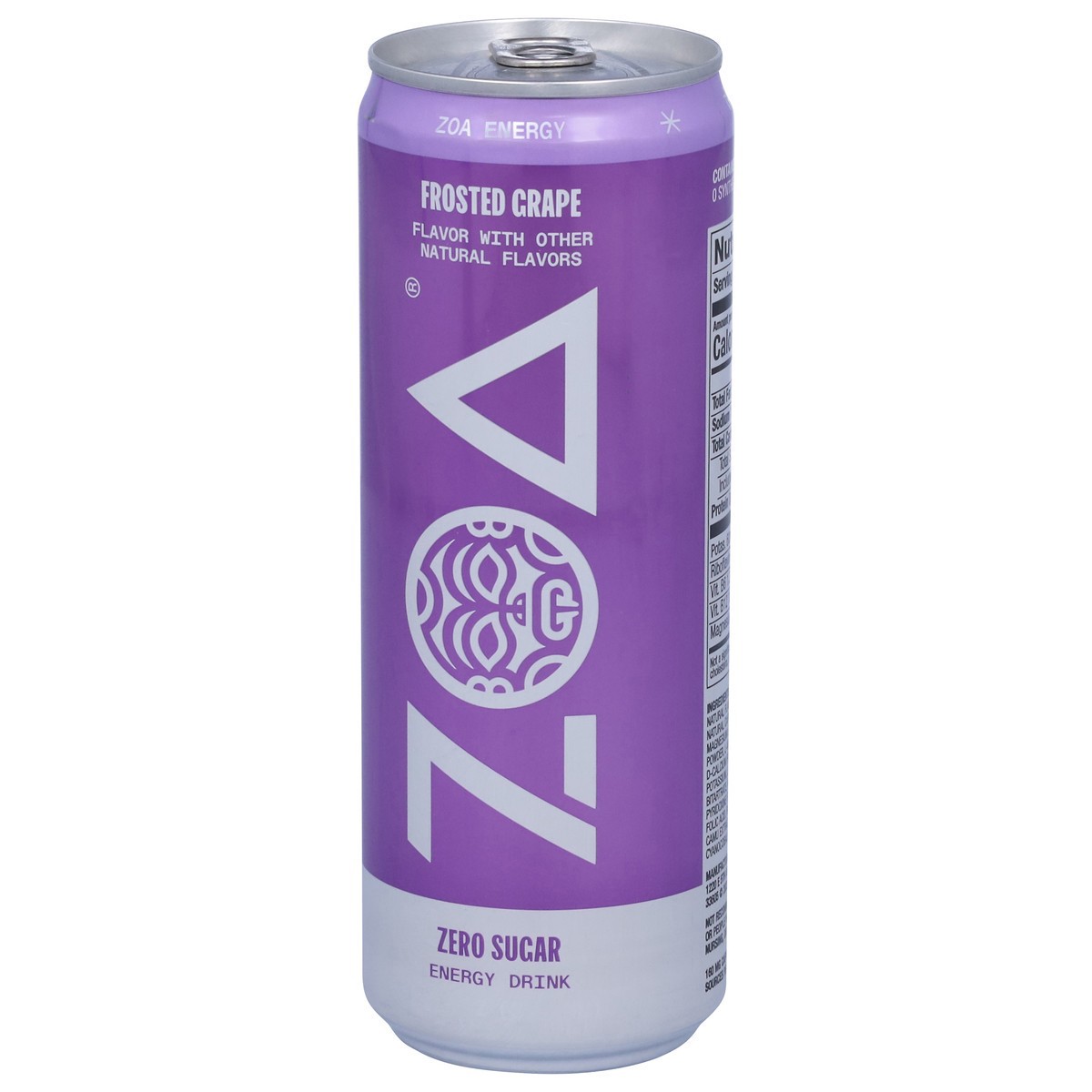 slide 10 of 14, ZOA Zero Sugar Frosted Grape Energy Drink 12 fl oz, 12 fl oz