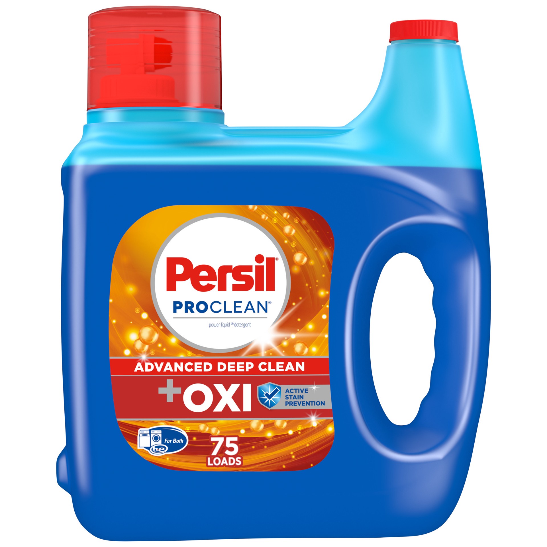 slide 3 of 3, Persil Advanced Clean Oxi+Odor Power Liquid Laundry Detergent, 150 Fluid Ounces, 75 Loads, 150 fl oz