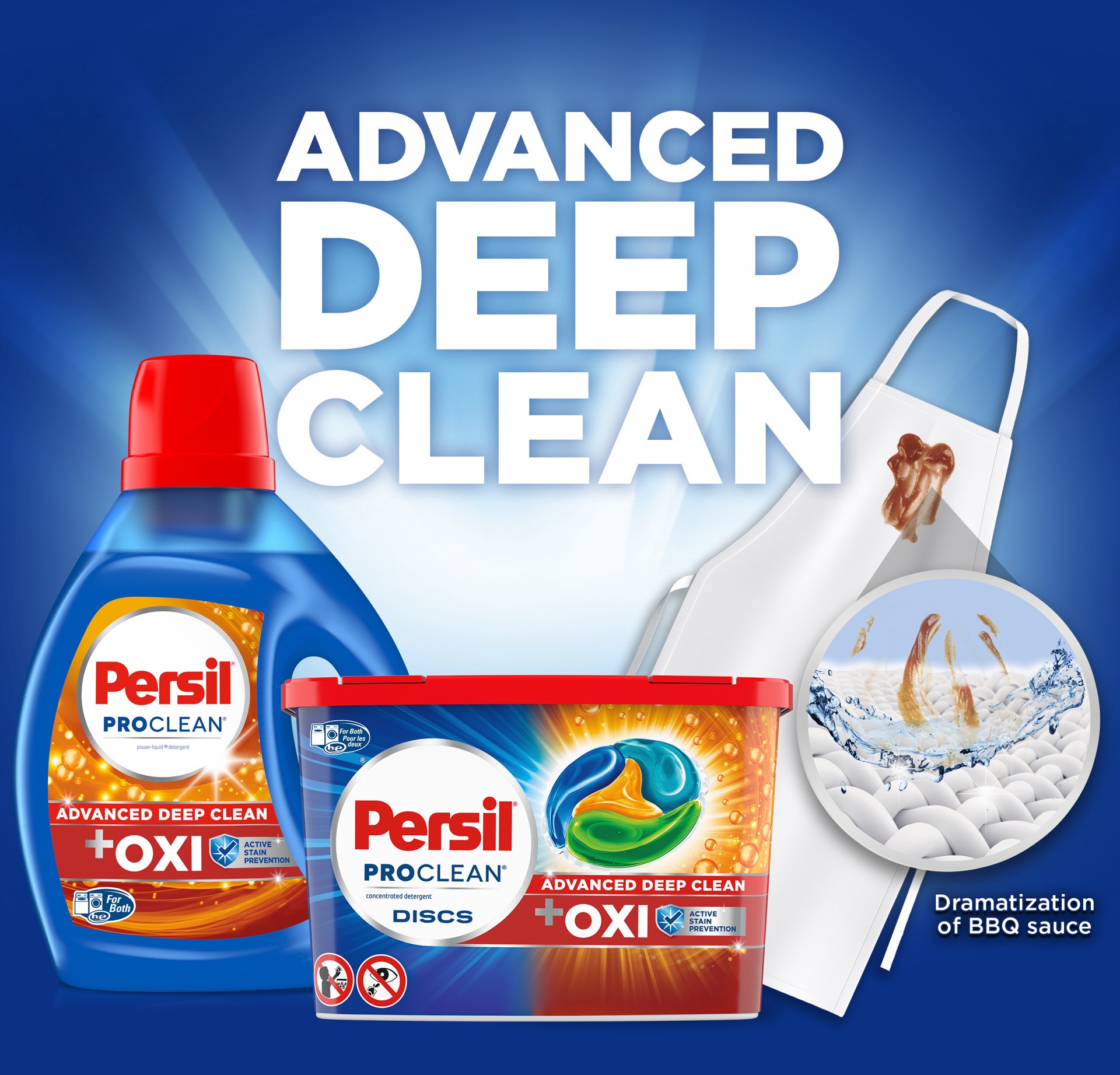 slide 2 of 3, Persil Advanced Clean Oxi+Odor Power Liquid Laundry Detergent, 150 Fluid Ounces, 75 Loads, 150 fl oz