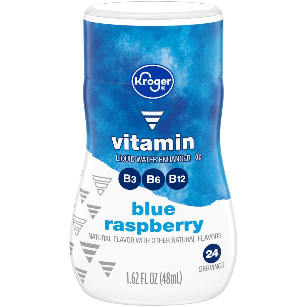 slide 1 of 1, Kroger Vitamin Blue Rasberry Liquid Water Enhancer, 1.62 fl oz