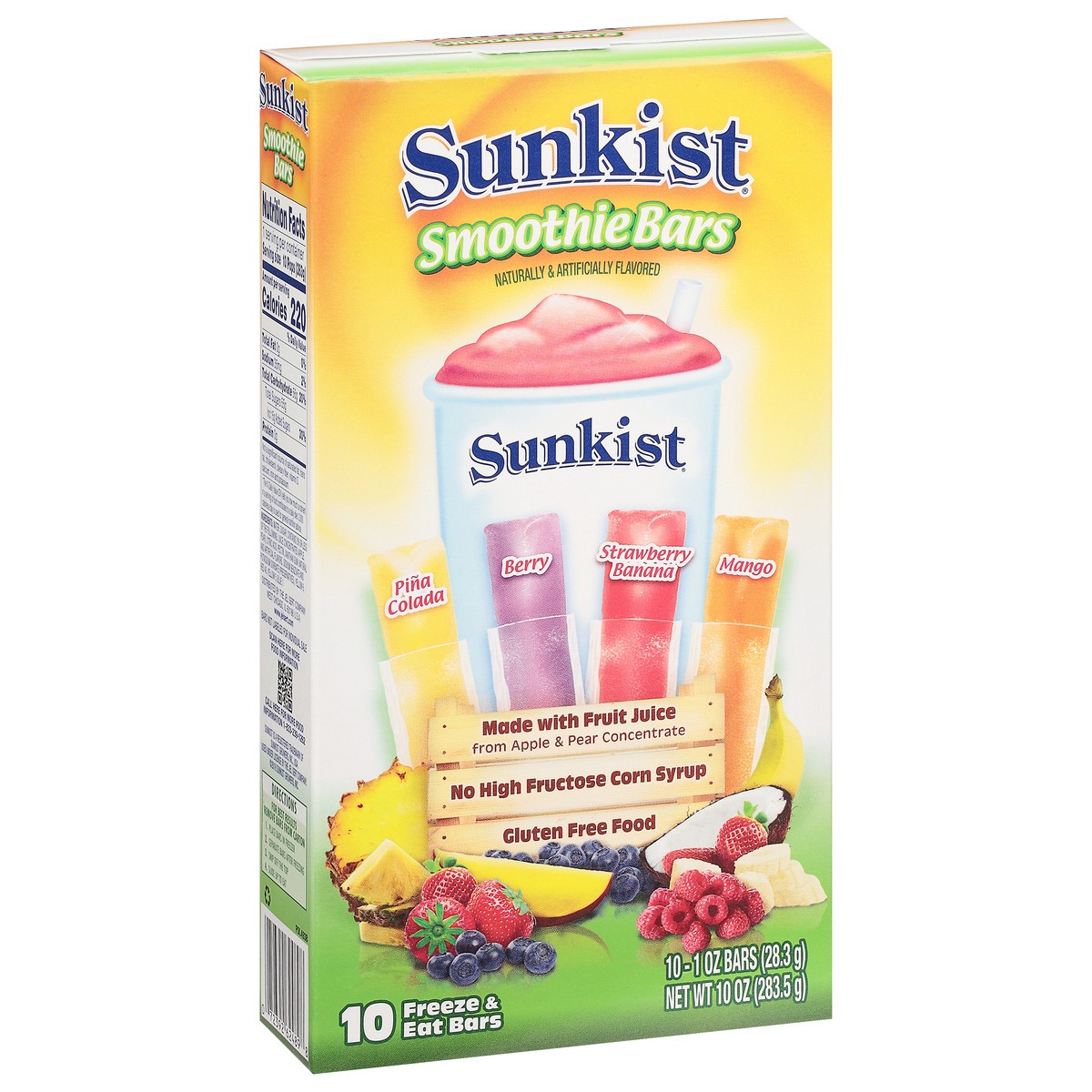 slide 2 of 9, Sunkist Assorted Smoothie Bars 10 - 1 oz Each, 10 ct