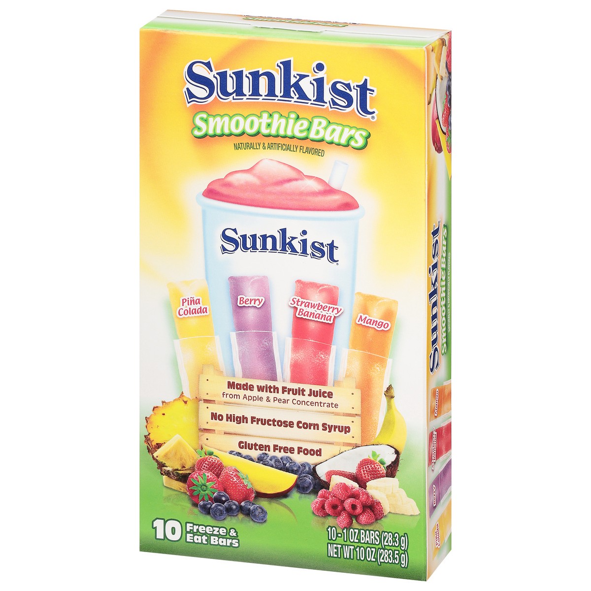 slide 7 of 9, Sunkist Assorted Smoothie Bars 10 - 1 oz Each, 10 ct