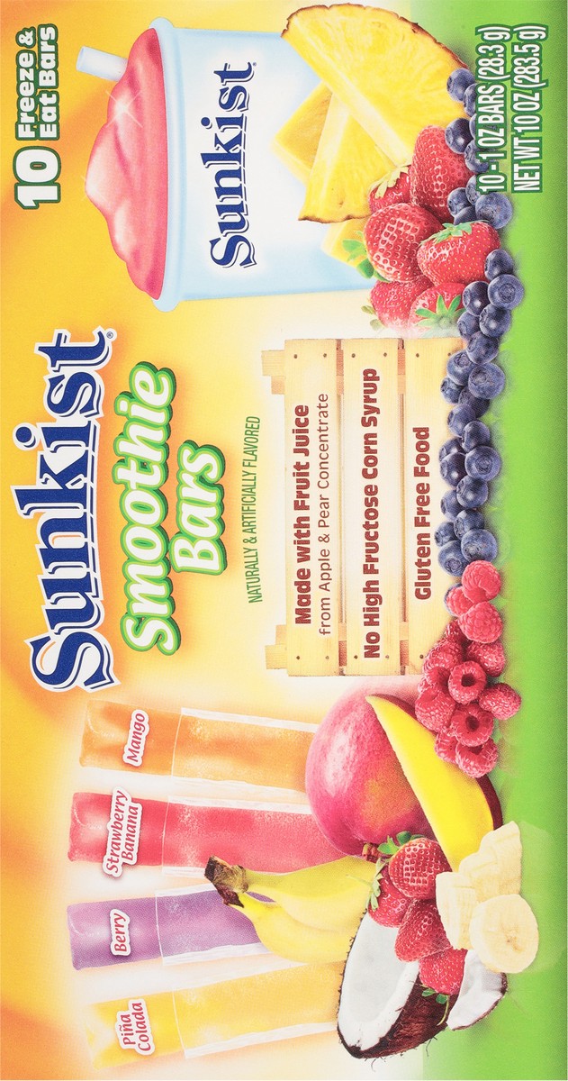 slide 3 of 9, Sunkist Assorted Smoothie Bars 10 - 1 oz Each, 10 ct