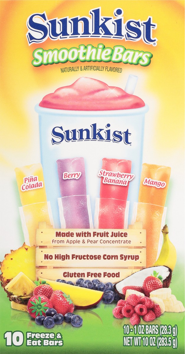 slide 6 of 9, Sunkist Assorted Smoothie Bars 10 - 1 oz Each, 10 ct