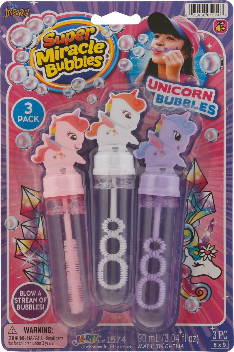 slide 4 of 9, Super Miracle Bubbles Unicorn Bubbles 3 ea, 3 ct