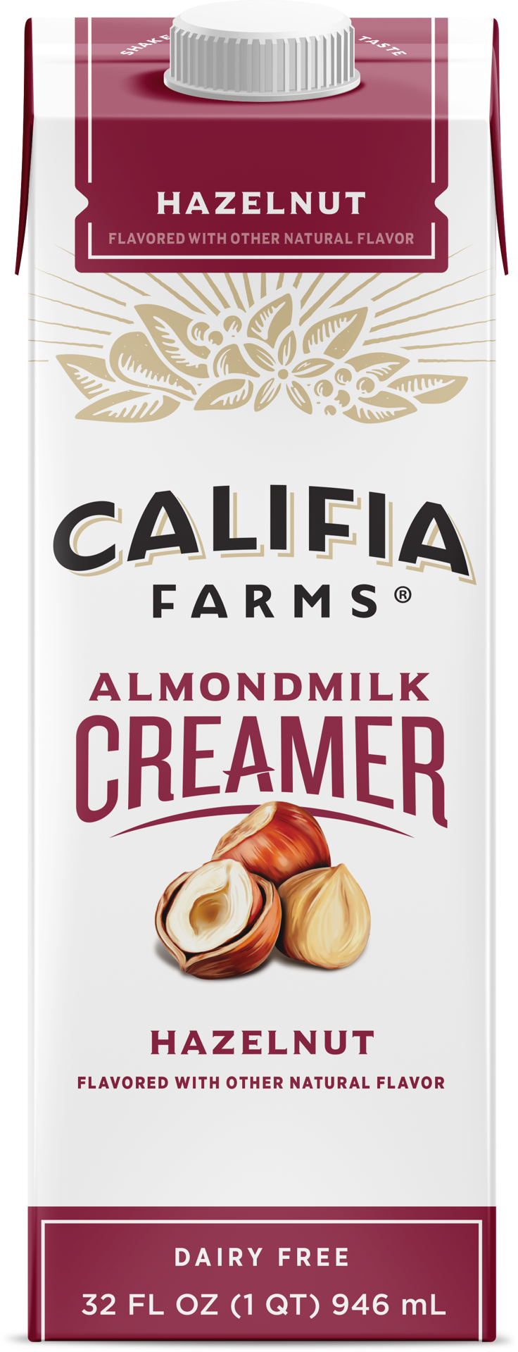 slide 1 of 7, Califia Farms Hazelnut Almond Milk Coffee Creamer, 32 fl oz