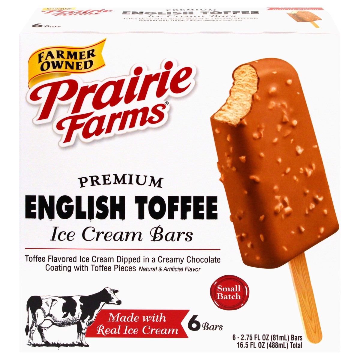 slide 1 of 14, Prairie Farms Small Batch English Toffee Bars - 6 ct, 6 ct