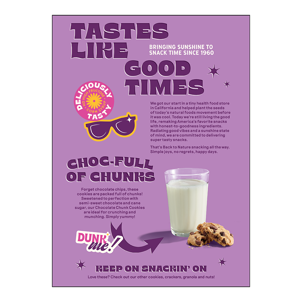 slide 2 of 4, Back to Nature Chocolate Chunk Cookies?, 7.5 oz