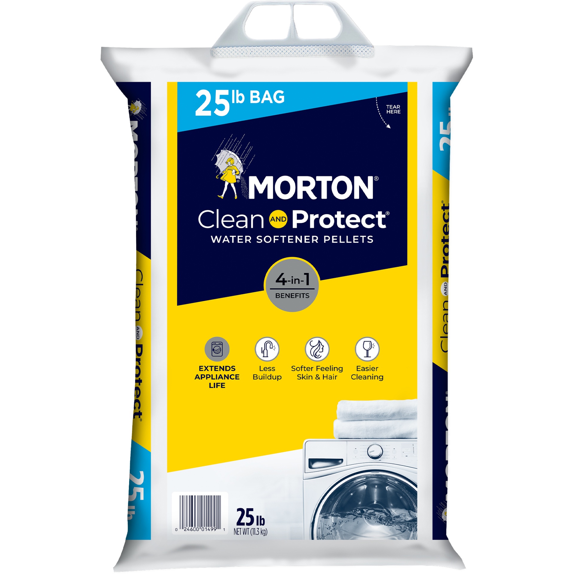 slide 1 of 1, Morton Clean & Protect Water Softener Pellets, 25 lb
