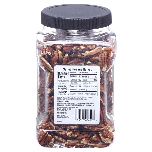 slide 4 of 5, Meijer Salted Roasted Pecans, 21 oz