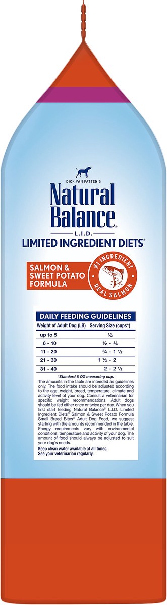 slide 2 of 5, Natural Balance L.I.D. Limited Ingredient Diets Small Breed Bites Grain Free Salmon & Sweet Potato Formula Dog Food 4 lb, 4 lb