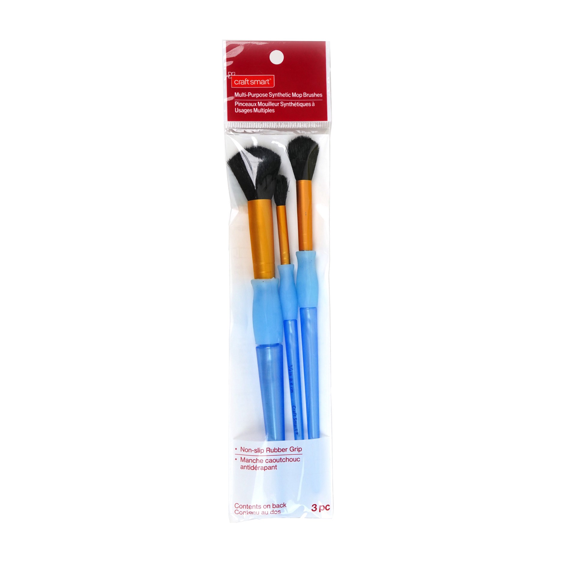 slide 4 of 4, Multi-Purpose 3 Piece Synthetic Mop Brush Set By Craft Smart, 3 ct