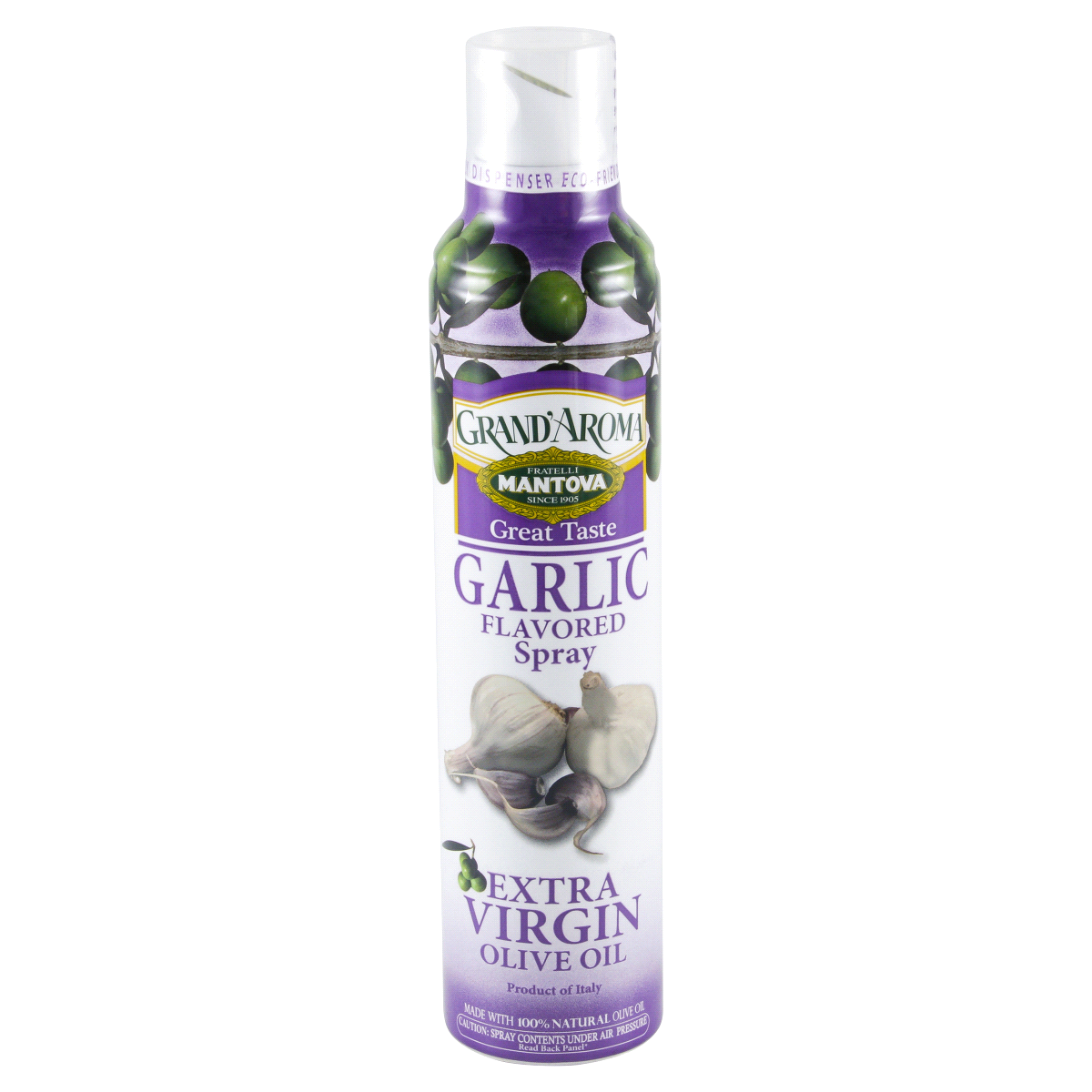 slide 1 of 4, Mantova Garlic Favored Extra Virgin Olive Oil Spray, 8 oz