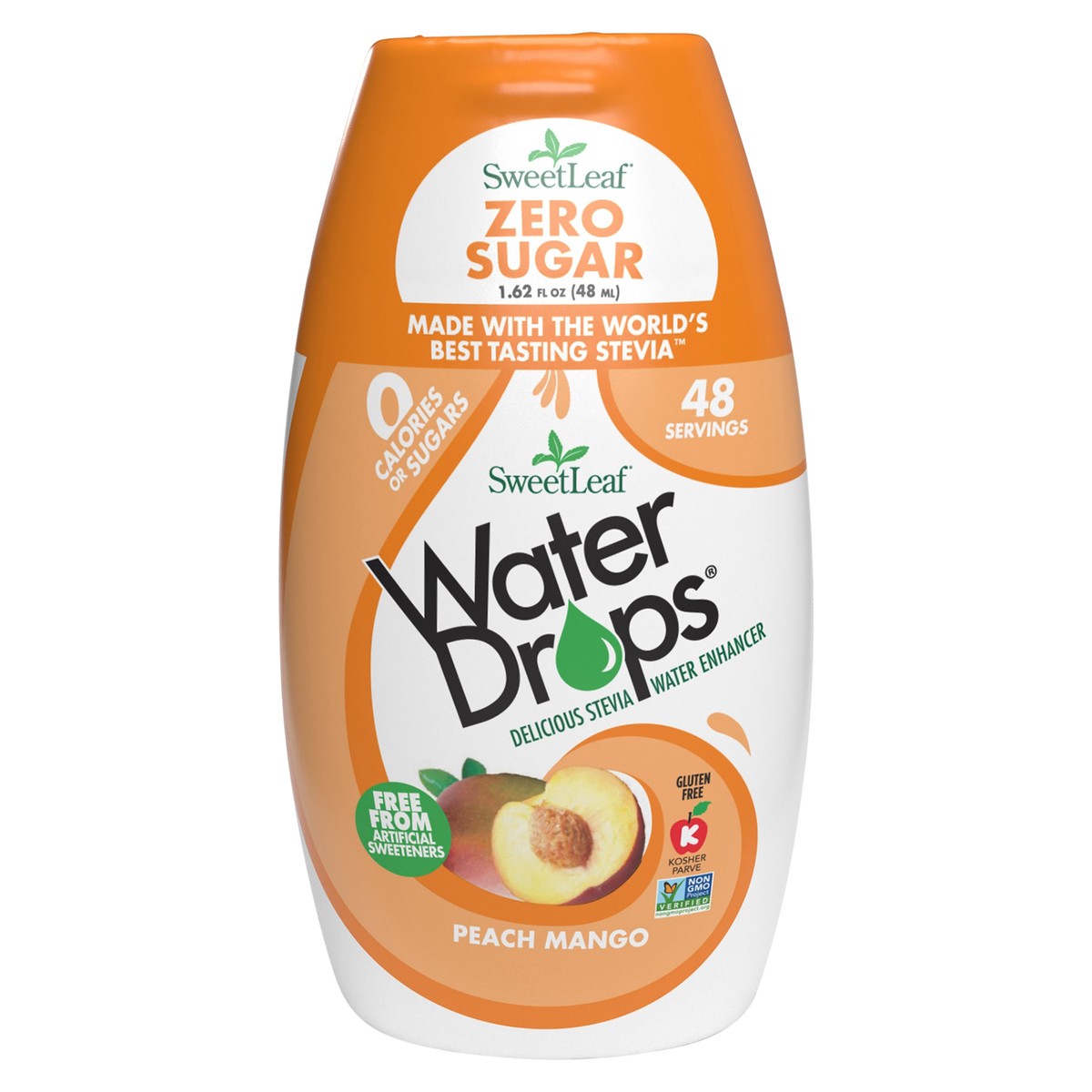 slide 8 of 10, SweetLeaf Peach Mango Water Drops, 1.62 fl oz