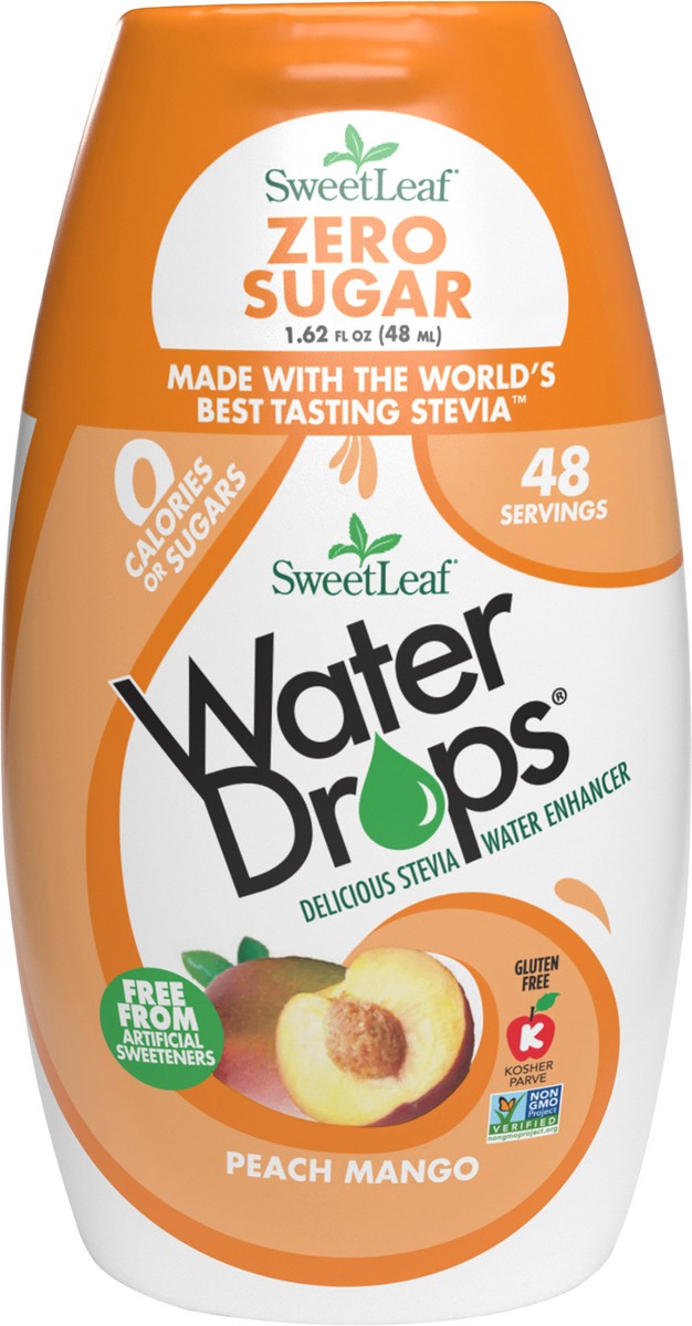 slide 3 of 10, SweetLeaf Peach Mango Water Drops, 1.62 fl oz