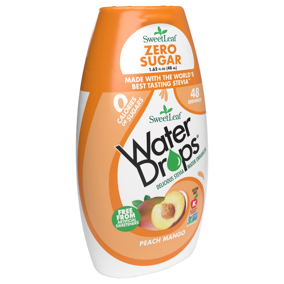 slide 4 of 10, SweetLeaf Peach Mango Water Drops, 1.62 fl oz