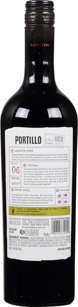 slide 3 of 7, Portillo Merlot Red Wine, 750 ml