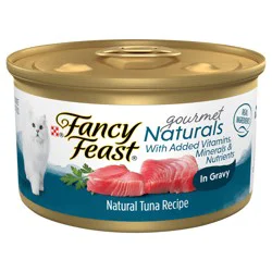Purina Fancy Feast Wet Cat Food Gourmet Naturals Tuna Recipe in Wet Cat Food Gravy