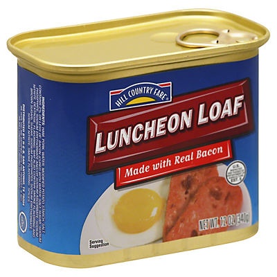 slide 1 of 1, Hill Country Fare Bacon Luncheon Loaf, 12 oz