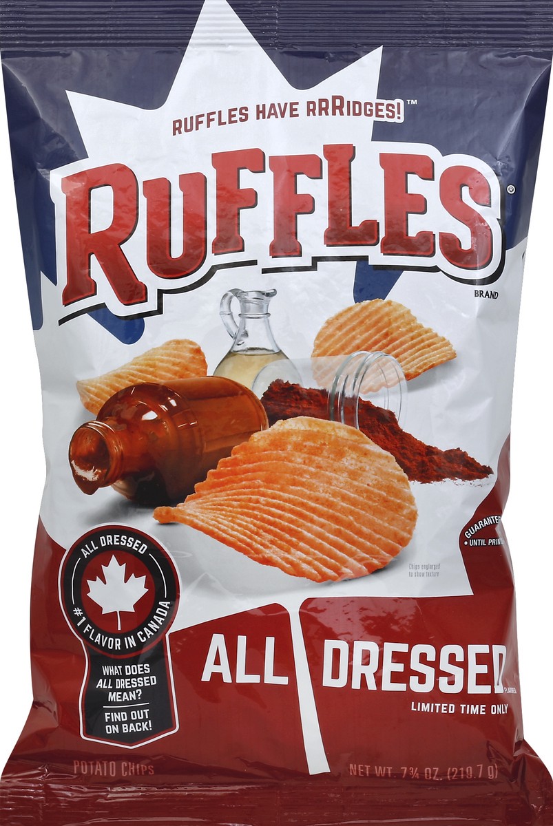 slide 2 of 5, Ruffles Potato Chips 7.75 oz, 7.75 oz