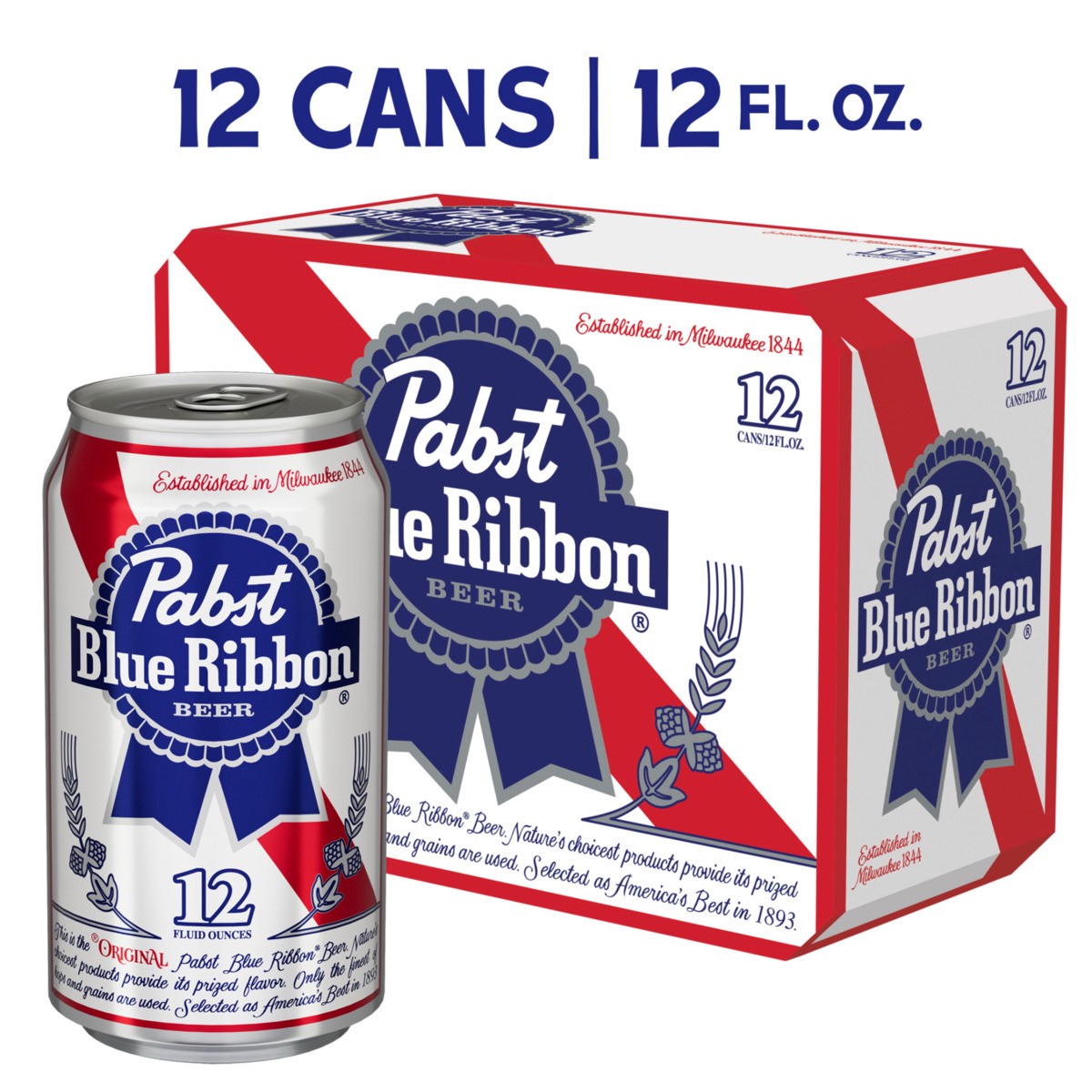 slide 1 of 9, Pabst Beer, 12 pack, 12 fl oz Aluminum Cans, 4.7% ABV, Domestic Lager, 12 ct; 12 oz