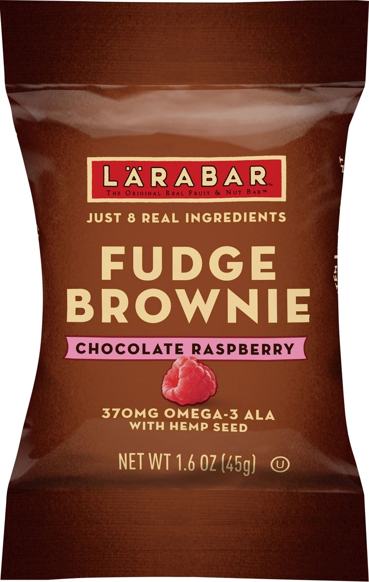 slide 6 of 9, LÄRABAR Chocolate Raspberry Fudge Brownie 1.6 oz Wrapper, 1.6 oz