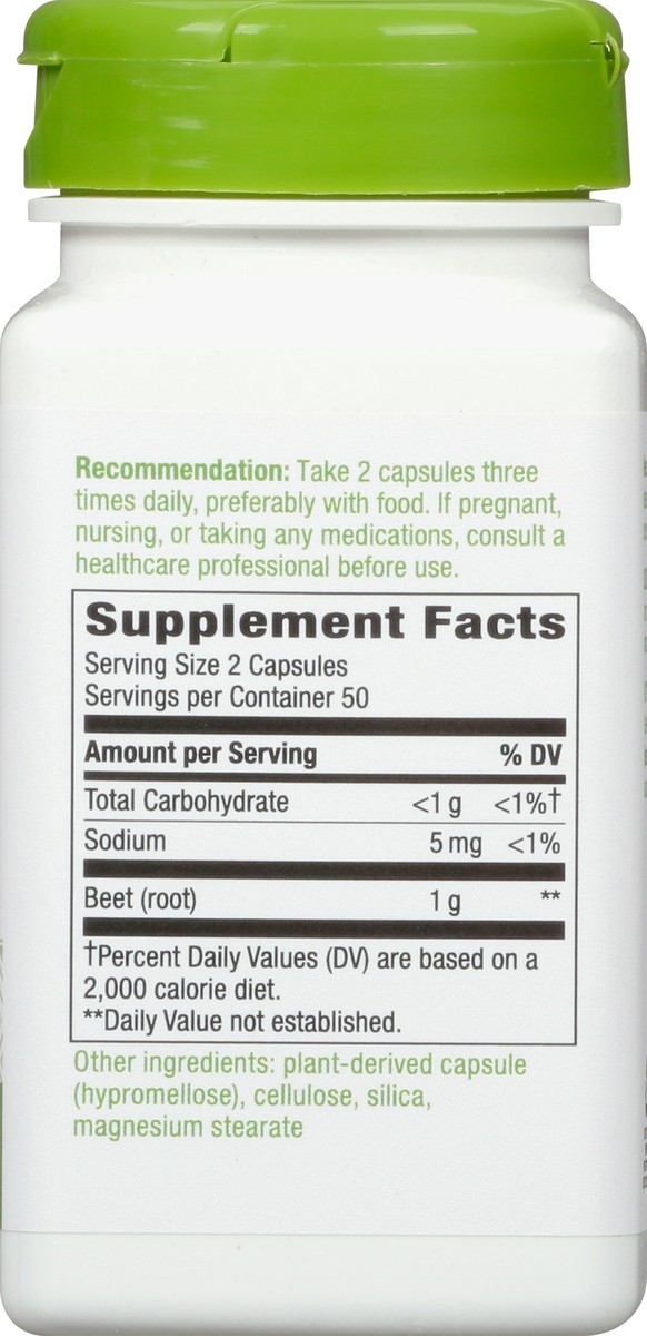 slide 6 of 9, Nature's Way Beet Root 100 Vegan Capsules, 100 ct