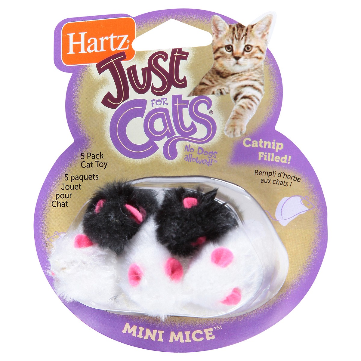 slide 7 of 11, Hartz Just for Cats 5 Pack Mini Mice Cat Toys 5 ea, 5 ct