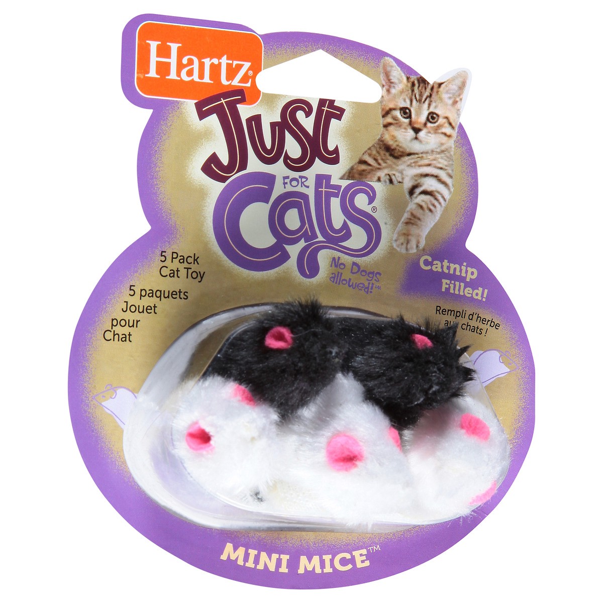 slide 11 of 11, Hartz Just for Cats 5 Pack Mini Mice Cat Toys 5 ea, 5 ct