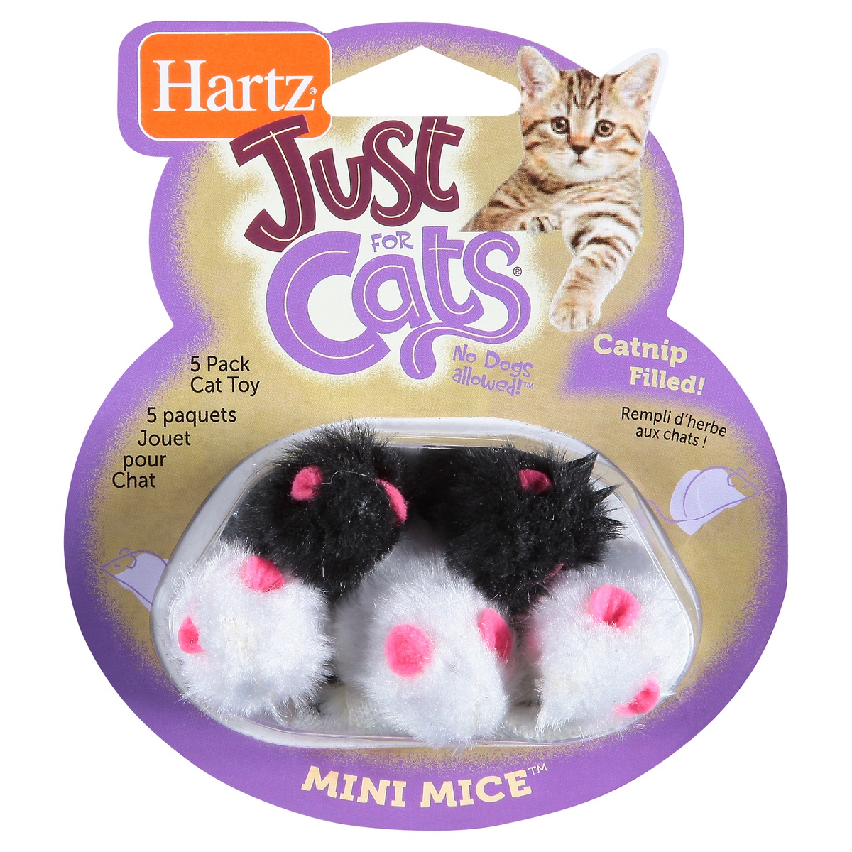 slide 1 of 2, Hartz Just For Cats Catnip Filled Mini Mice Cat Toy, 