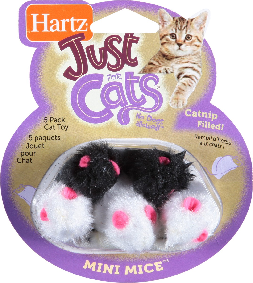 slide 10 of 11, Hartz Just for Cats 5 Pack Mini Mice Cat Toys 5 ea, 5 ct