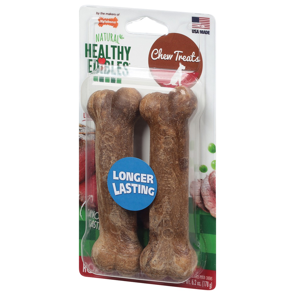slide 8 of 9, Healthy Edibles Natural Roast Beef Flavor Dog Treats Wolf Size 6.2 oz, 6.2 oz