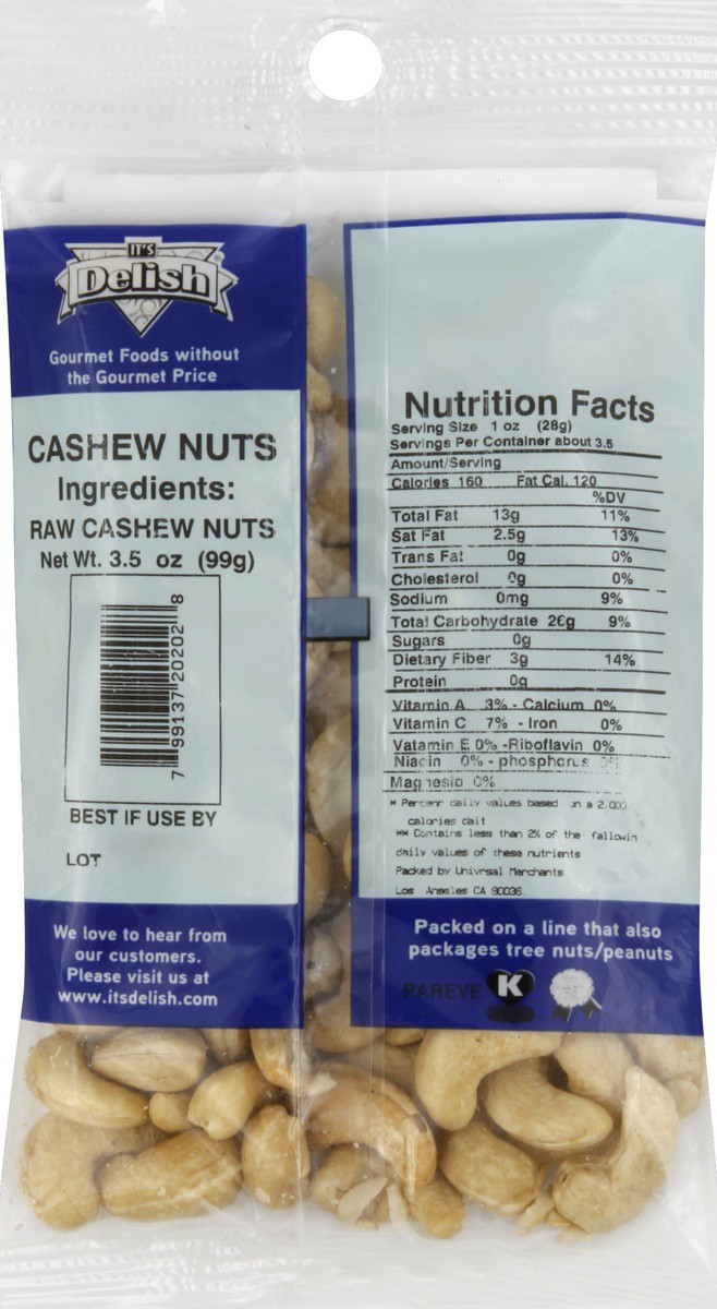 slide 2 of 4, It's Delish Cashew Nuts 3.5 oz, 3.5 oz