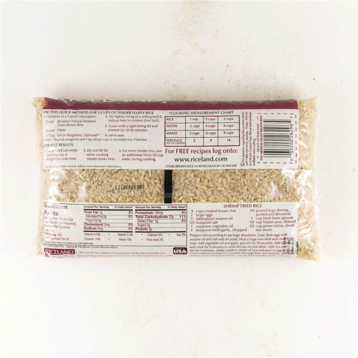 slide 2 of 2, Riceland Medium Grain Brown Rice, 2 lb