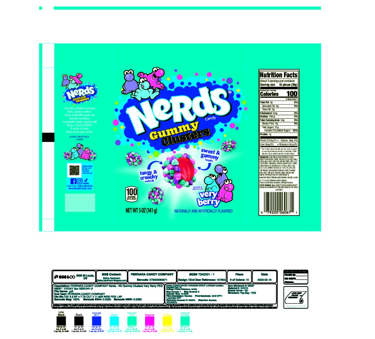 slide 5 of 15, Nerds Gummy Clusters Very Berry Candy 5 oz, 5 oz