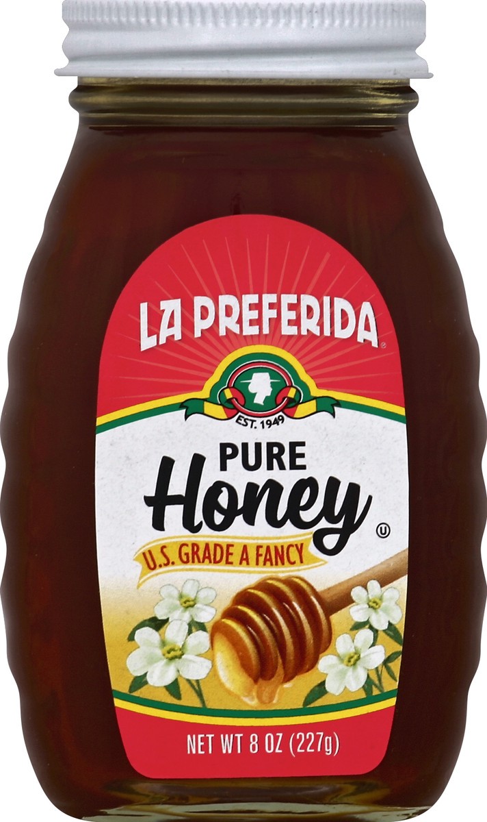 slide 2 of 2, La Preferida Pure Honey, 8 oz