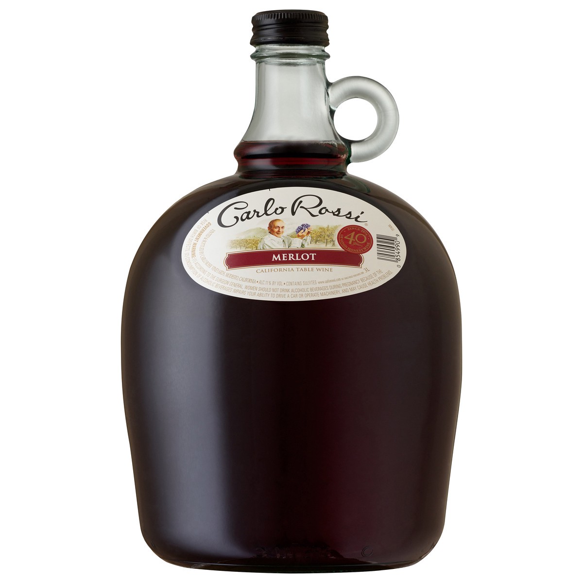 slide 1 of 2, Carlo Rossi Merlot Red Wine 3L, 3 liter