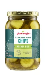 Giant Eagle Hamburger Pickle Chips, Kosher Dill