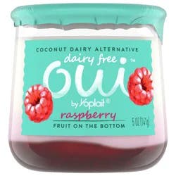 Oui by Yoplait Raspberry Dairy Free Yogurt Alternative, 5 OZ Jar