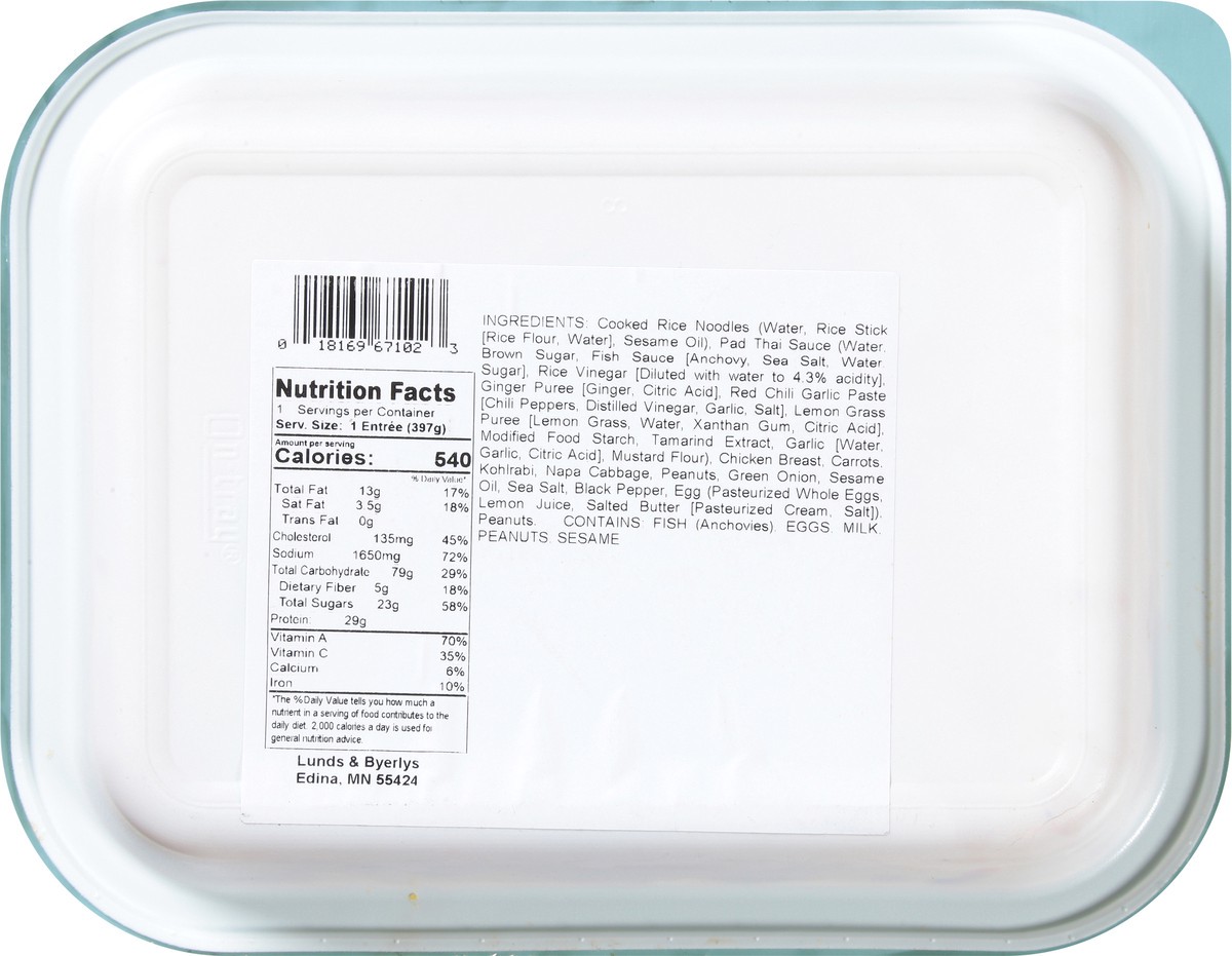 slide 8 of 9, Lunds & Byerlys Chicken Pad Thai Meal 14.0 oz, 14 oz