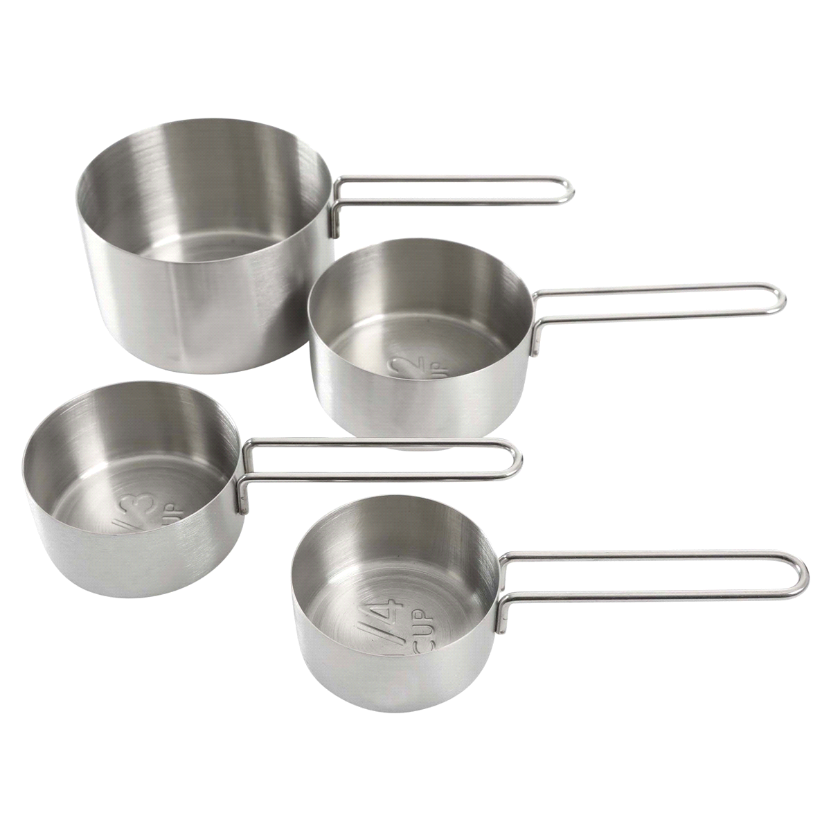 slide 1 of 1, Martha Stewart Measuring Cups - Silver, 4 ct