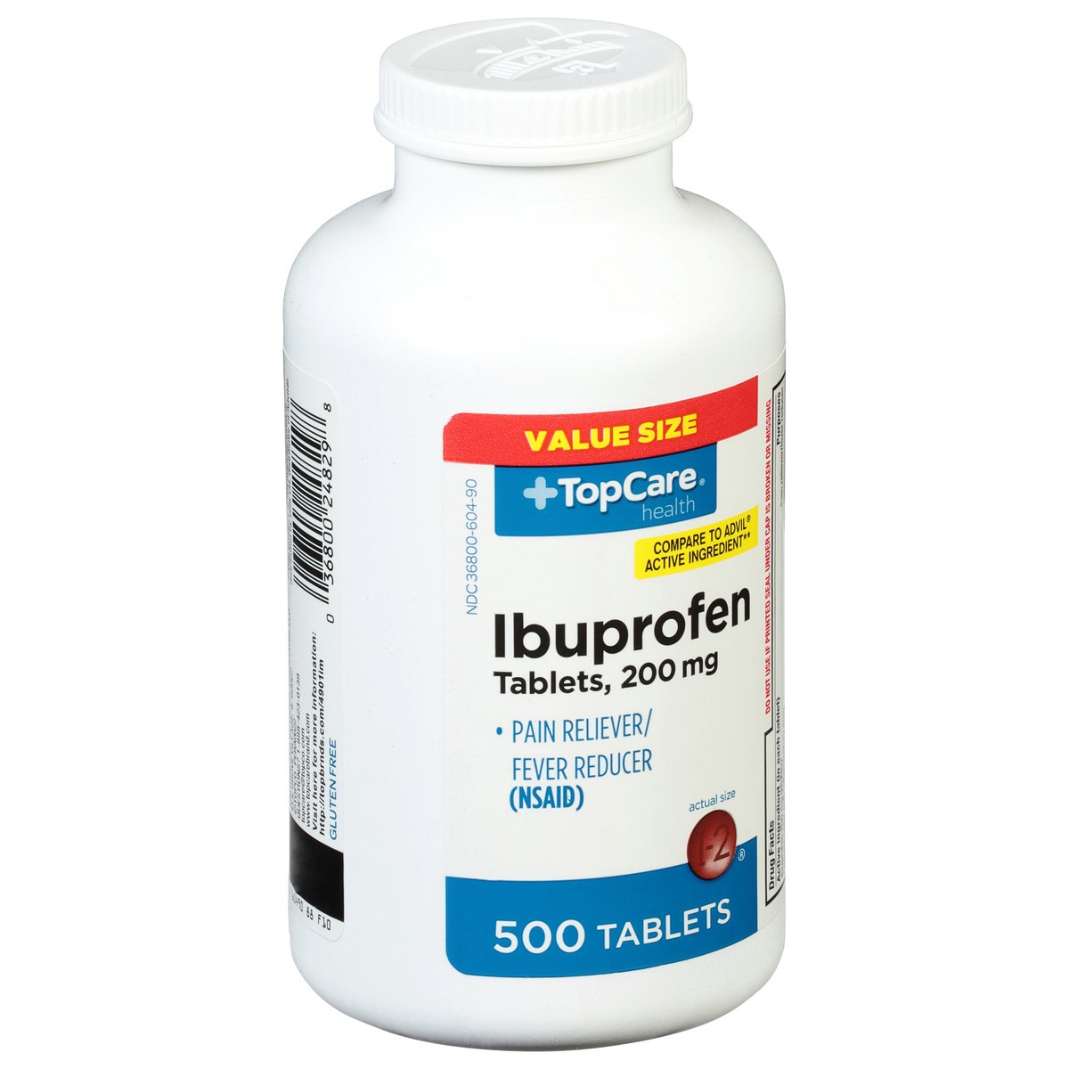 slide 5 of 10, TopCare Health 200 mg Ibuprofen Value Size 500 Tablets, 500 ct